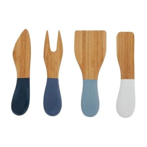 BLUE BALA BAMBOO CHEESE KNIVES SET/4