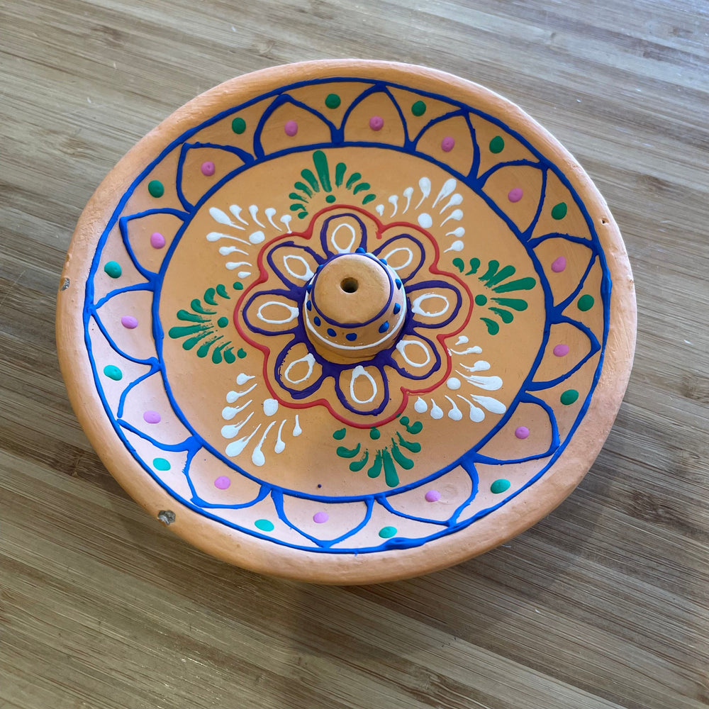 
                  
                    HAND PAINTED CLAY INCENSE HOLDER (CLEARANCE)
                  
                