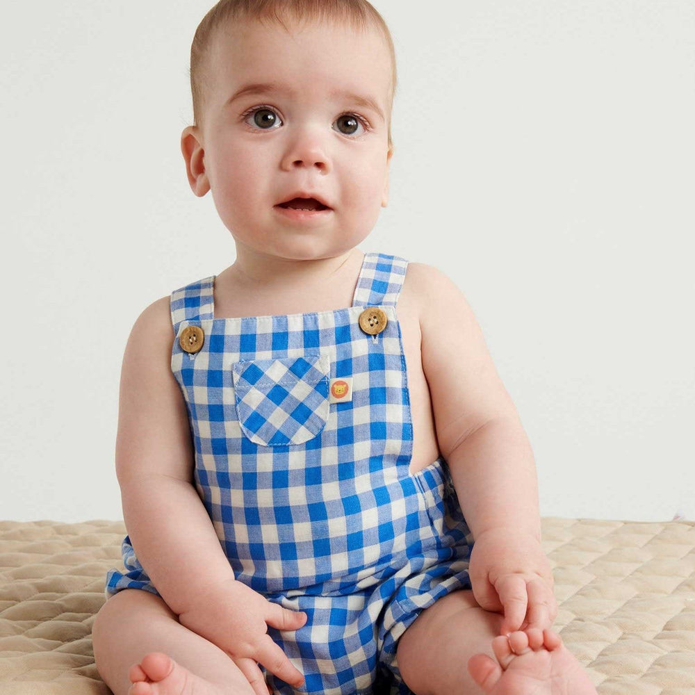 
                  
                    NILE GINGHAM LINEN BLEND OVERALLS BY PUREBABY
                  
                