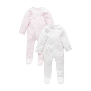 
                  
                    PALE PINK 2 PACK ZIP GROWSUIT BY PUREBABY
                  
                