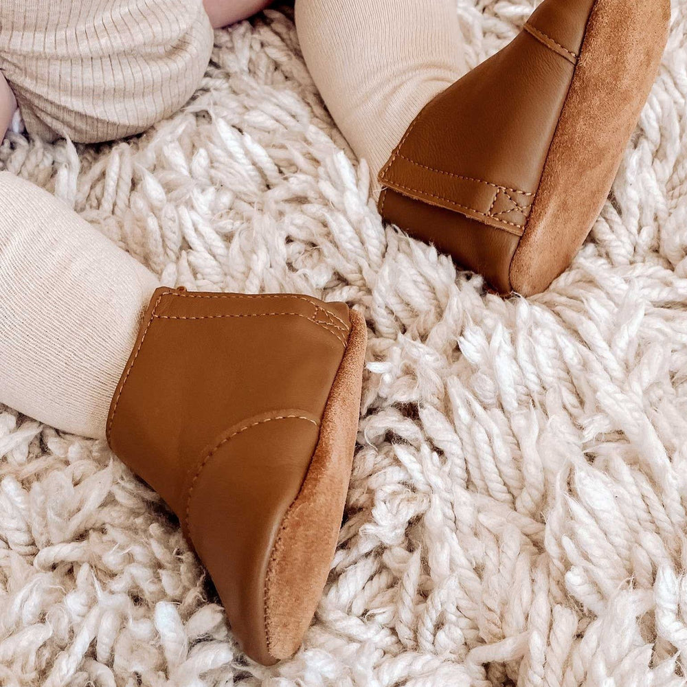 
                  
                    TAN LEATHER CHELSEA BOOTIE BY PUREBABY
                  
                