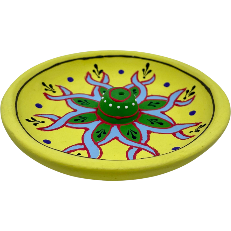 
                  
                    HAND PAINTED CLAY INCENSE HOLDER (CLEARANCE)
                  
                